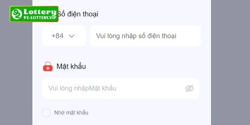 Yêu cầu quan trọng khi đăng nhập 92lottery